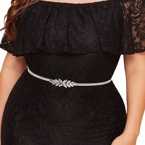 plus size silver belt